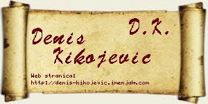 Denis Kikojević vizit kartica